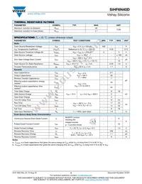 SIHF6N40D-E3 Datasheet Page 2