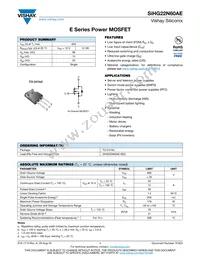 SIHG22N60AE-GE3 Datasheet Cover