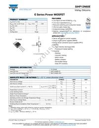 SIHP12N60E-E3 Datasheet Cover