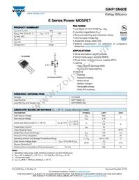 SIHP15N60E-E3 Datasheet Cover