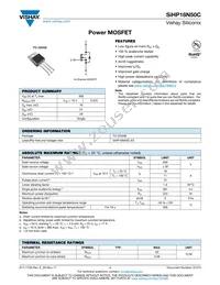 SIHP18N50C-E3 Datasheet Cover