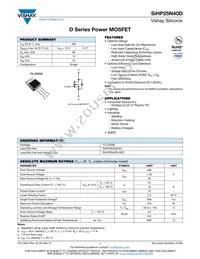 SIHP25N40D-E3 Datasheet Cover