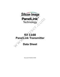 SII1160CTU Datasheet Cover