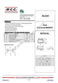 SIL2301-TP Datasheet Cover