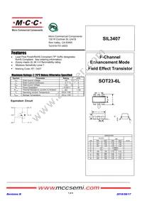 SIL3407-TP Datasheet Cover