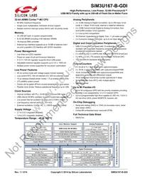 SIM3U167-B-GDI Datasheet Cover