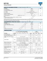 SIP1759DH-T1-E3 Datasheet Page 2