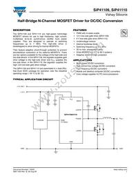 SIP41109DY-T1-E3 Datasheet Cover