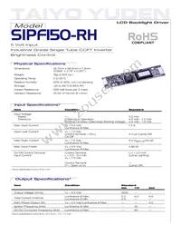 SIPF-150-RH Datasheet Cover