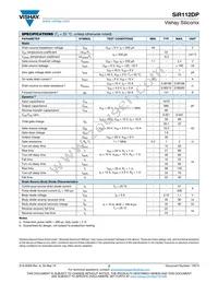 SIR112DP-T1-RE3 Datasheet Page 2