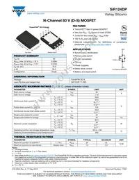 SIR124DP-T1-RE3 Datasheet Cover