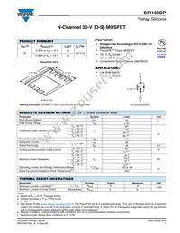 SIR168DP-T1-GE3 Datasheet Cover