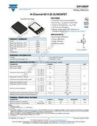 SIR186DP-T1-RE3 Datasheet Cover