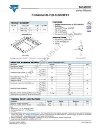 SIR402DP-T1-GE3 Datasheet Cover