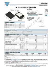 SIR410DP-T1-GE3 Datasheet Cover