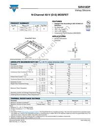 SIR418DP-T1-GE3 Datasheet Cover