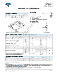 SIR432DP-T1-GE3 Datasheet Cover