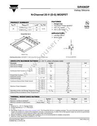 SIR436DP-T1-GE3 Datasheet Cover
