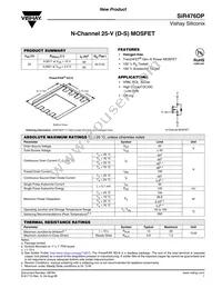 SIR476DP-T1-GE3 Datasheet Cover