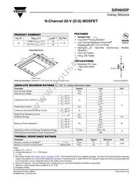 SIR484DP-T1-GE3 Datasheet Cover