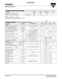 SIR492DP-T1-GE3 Datasheet Page 2