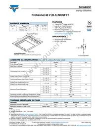 SIR640DP-T1-GE3 Datasheet Cover