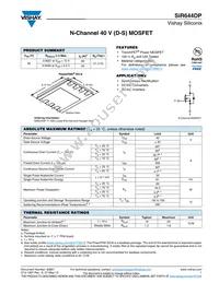 SIR644DP-T1-GE3 Datasheet Cover