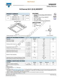 SIR802DP-T1-GE3 Datasheet Cover