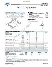 SIR836DP-T1-GE3 Datasheet Cover