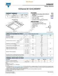 SIR864DP-T1-GE3 Datasheet Cover