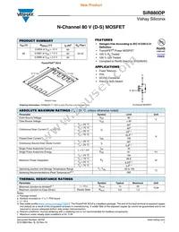 SIR880DP-T1-GE3 Datasheet Cover