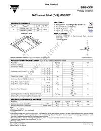 SIR890DP-T1-GE3 Datasheet Cover