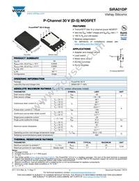 SIRA01DP-T1-GE3 Datasheet Cover