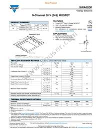 SIRA02DP-T1-GE3 Datasheet Cover
