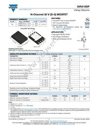 SIRA10DP-T1-GE3 Datasheet Cover
