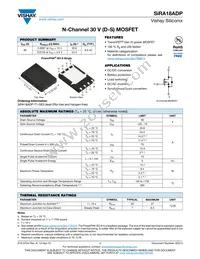 SIRA18ADP-T1-GE3 Datasheet Cover