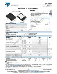 SIRA20DP-T1-RE3 Datasheet Cover