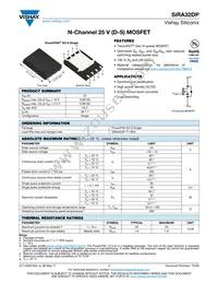 SIRA32DP-T1-RE3 Datasheet Cover