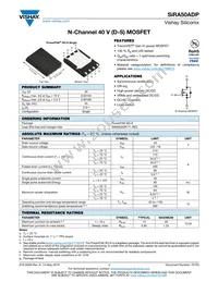 SIRA50ADP-T1-RE3 Datasheet Cover