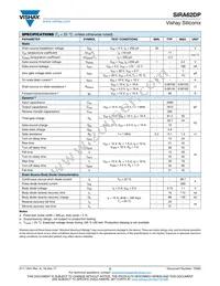 SIRA62DP-T1-RE3 Datasheet Page 2