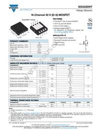 SIS322DNT-T1-GE3 Datasheet Cover