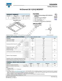 SIS456DN-T1-GE3 Datasheet Cover