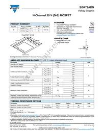 SIS472ADN-T1-GE3 Datasheet Cover