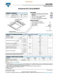 SIS476DN-T1-GE3 Datasheet Cover