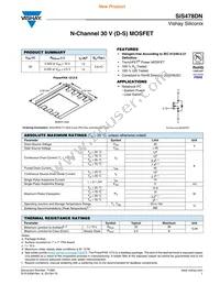 SIS478DN-T1-GE3 Datasheet Cover