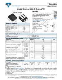 SIS903DN-T1-GE3 Datasheet Cover