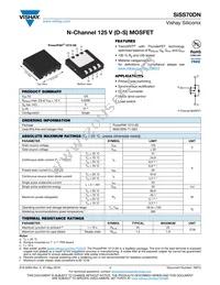 SISS70DN-T1-GE3 Datasheet Cover