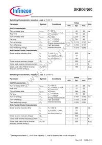 SKB06N60ATMA1 Datasheet Page 3