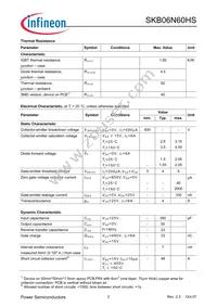 SKB06N60HSATMA1 Datasheet Page 2