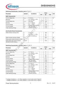 SKB06N60HSATMA1 Datasheet Page 3
